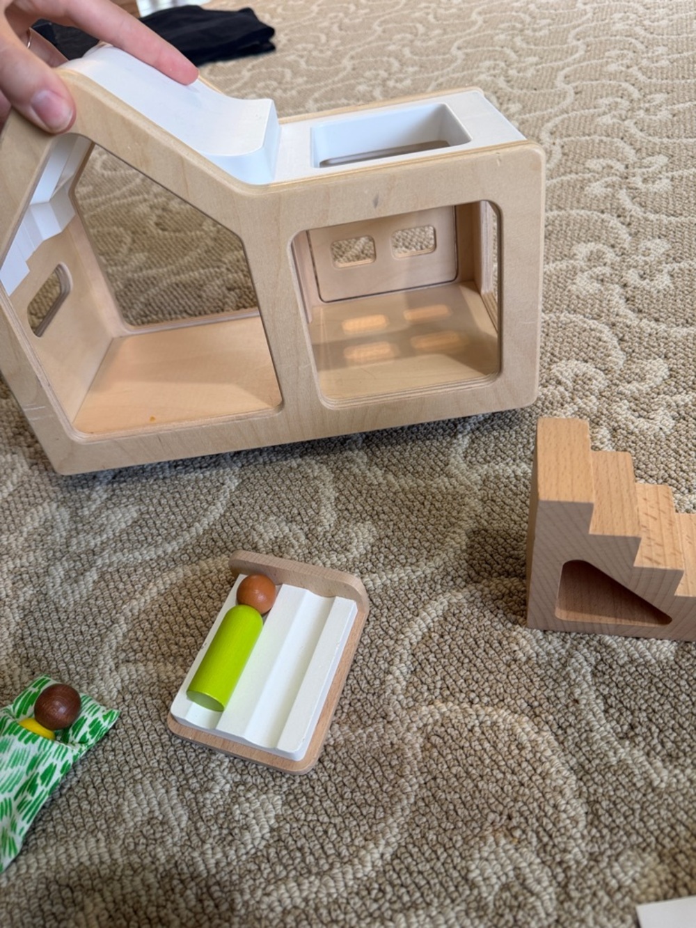 Lovevery Wooden Playhouse & Vehicle Set in Yellow and Teal - Picture 9 of 9